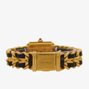 Chanel Stainless Steel Lambskin 20mm Chain Premiere Quartz Watch Gold M