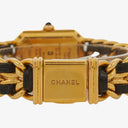 Chanel Stainless Steel Lambskin 20mm Chain Premiere Quartz Watch Gold M