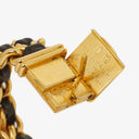 Chanel Stainless Steel Lambskin 20mm Chain Premiere Quartz Watch Gold M