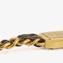 Chanel Stainless Steel Lambskin 20mm Chain Premiere Quartz Watch Gold M