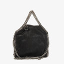 Stella McCartney Black Falabella Tiny Tote Vegan Shaggy Deer