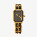 Chanel Stainless Steel Lambskin 20mm Chain Premiere Quartz Watch Gold M