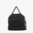 Stella McCartney Black Falabella Tiny Tote Vegan Shaggy Deer