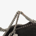 Stella McCartney Black Falabella Tiny Tote Vegan Shaggy Deer