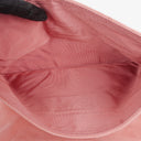 Sac à rabat Mademoiselle Chanel en daim rose chocolat