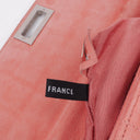 Sac à rabat Mademoiselle Chanel en daim rose chocolat