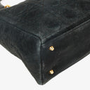 Christian Dior Black Cannage Quilted Suede Leather Lady Dior Bag