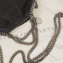 Stella McCartney Black Falabella Tiny Tote Vegan Shaggy Deer