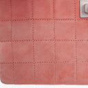 Sac à rabat Mademoiselle Chanel en daim rose chocolat