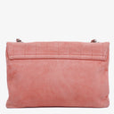 Sac à rabat Mademoiselle Chanel en daim rose chocolat