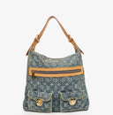 Louis Vuitton Baggy GM Monogram Denim Shoulder Bag