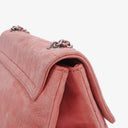 Sac à rabat Mademoiselle Chanel en daim rose chocolat