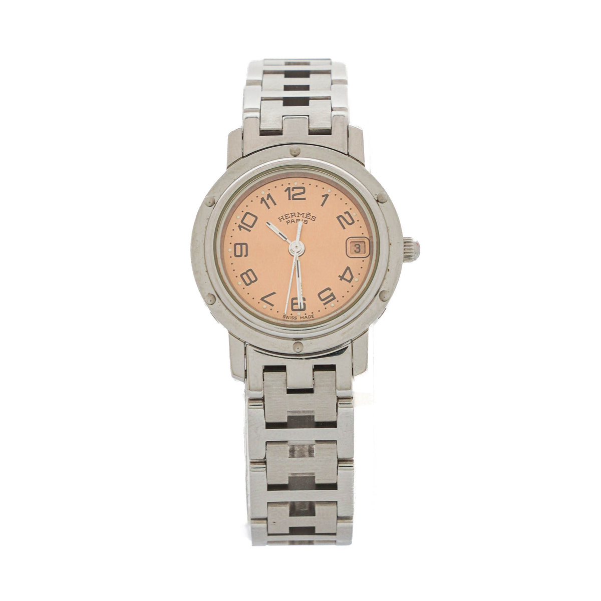 Hermes Clipper Quartz Watch Stainless Steel CL4. 210