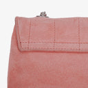 Sac à rabat Mademoiselle Chanel en daim rose chocolat