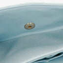 Chanel Medium Classic Vintage Double Flap Bag Light Blue Quilted Jersey 24K Gold-Plated Hardware