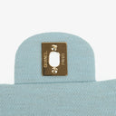 Chanel Medium Classic Vintage Double Flap Bag Light Blue Quilted Jersey 24K Gold-Plated Hardware