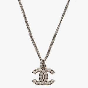 Chanel Crystal CC Pendant Necklace&nbsp;