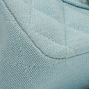 Chanel Medium Classic Vintage Double Flap Bag Light Blue Quilted Jersey 24K Gold-Plated Hardware