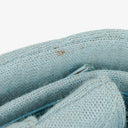 Chanel Medium Classic Vintage Double Flap Bag Light Blue Quilted Jersey 24K Gold-Plated Hardware