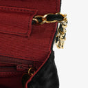 Chanel Small Half-Moon Black Velvet Flap Bag