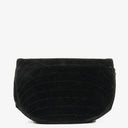 Chanel Small Half-Moon Black Velvet Flap Bag