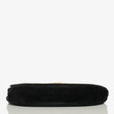 Chanel Small Half-Moon Black Velvet Flap Bag