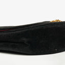 Chanel Small Half-Moon Black Velvet Flap Bag