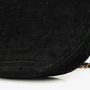 Chanel Small Half-Moon Black Velvet Flap Bag