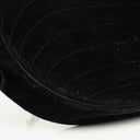 Chanel Small Half-Moon Black Velvet Flap Bag
