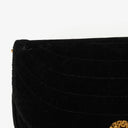 Chanel Small Half-Moon Black Velvet Flap Bag