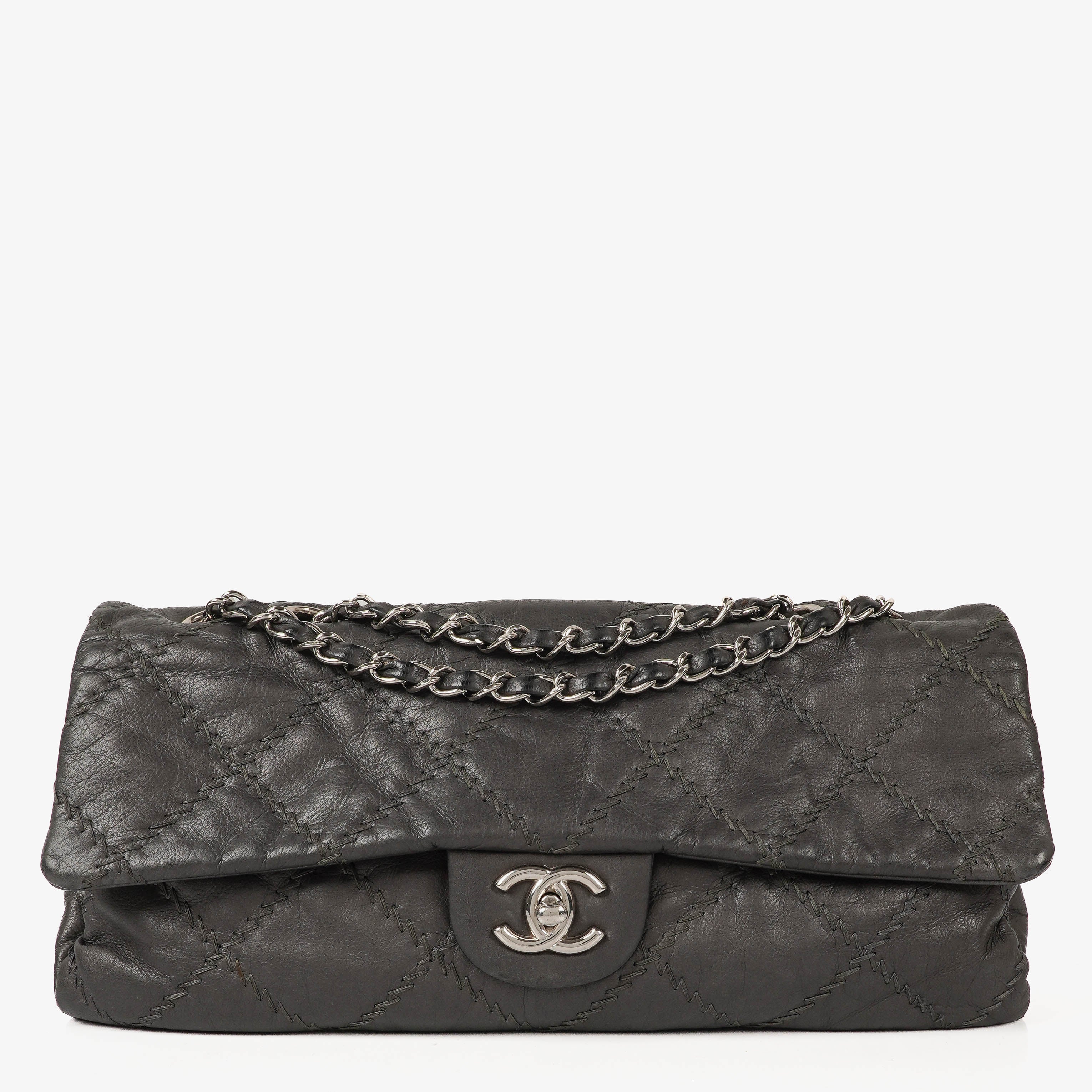 Chanel Ultimate Stitch Dark Grey Lambskin Single Flap – PLAMEXS