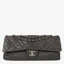 Chanel Ultimate Stitch Dark Grey Lambskin Single Flap