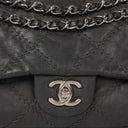 Chanel Ultimate Stitch Dark Grey Lambskin Single Flap