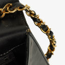 Chanel Patent Chevron Quilted Single Flap Bag
