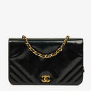 Chanel Patent Chevron Quilted Single Flap Bag