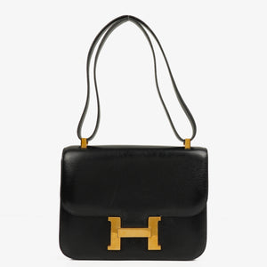 Hermès Constance 23 Vintage In Black Box Calf With Gold Hardware