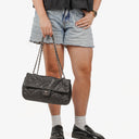 Chanel Ultimate Stitch Dark Grey Lambskin Single Flap