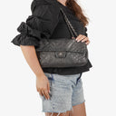 Chanel Ultimate Stitch Dark Grey Lambskin Single Flap