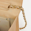 Chanel Classic Single Flap Bag Beige Quilted Lambskin With 24K Gold-Plated Hardware