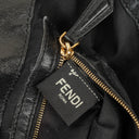 Fendi Baguette Large Black Nappa FF Embossed Bag