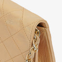 Chanel Classic Single Flap Bag Beige Quilted Lambskin With 24K Gold-Plated Hardware