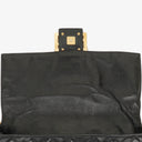 Fendi Baguette Large Black Nappa FF Embossed Bag