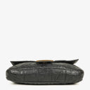 Fendi Baguette Large Black Nappa FF Embossed Bag