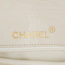 Chanel Mini Quilted Square Leather White Flap Bag With 24K Gold-Plated Hardware