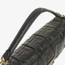 Fendi Baguette Large Black Nappa FF Embossed Bag