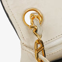 Chanel Mini Quilted Square Leather White Flap Bag With 24K Gold-Plated Hardware