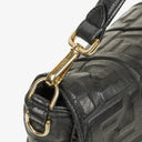 Fendi Baguette Large Black Nappa FF Embossed Bag