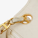 Chanel Mini Quilted Square Leather White Flap Bag With 24K Gold-Plated Hardware