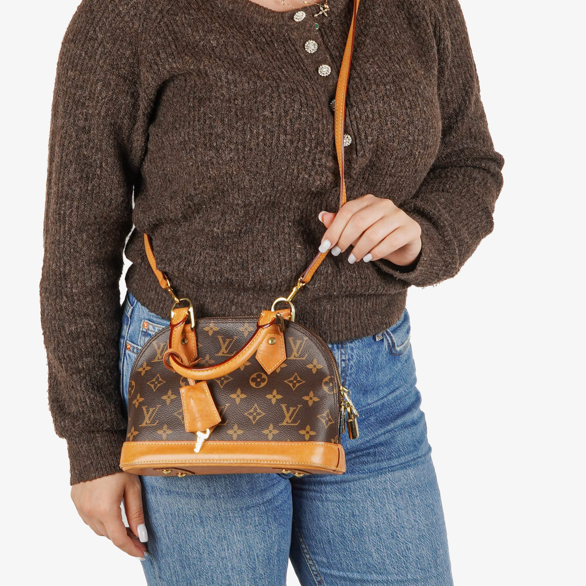 Louis Vuitton Alma BB Monogram Canvas Handbag