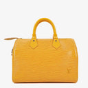 Louis Vuitton Speedy 25 Yellow EPI Leather Handbag